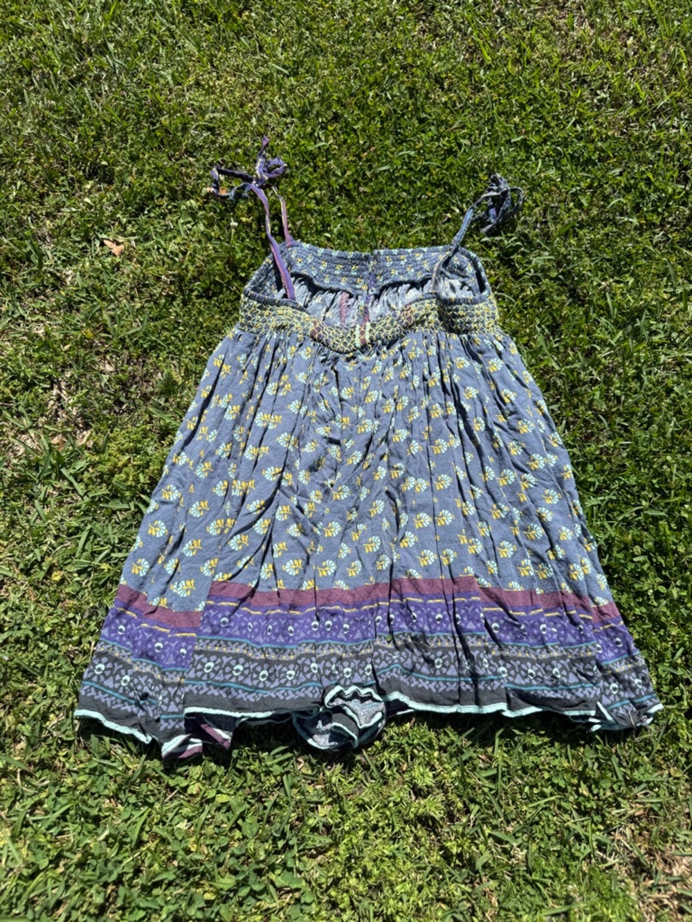 Free People Intimately Rule the World Romper Blue Purple Boho Festival Size S - Picture 11 of 11